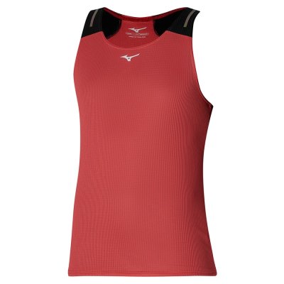 Camiseta sin Manga Mizuno Dryaeroflow Hombre - Rojos / Negros - Chile M193BFVGPO